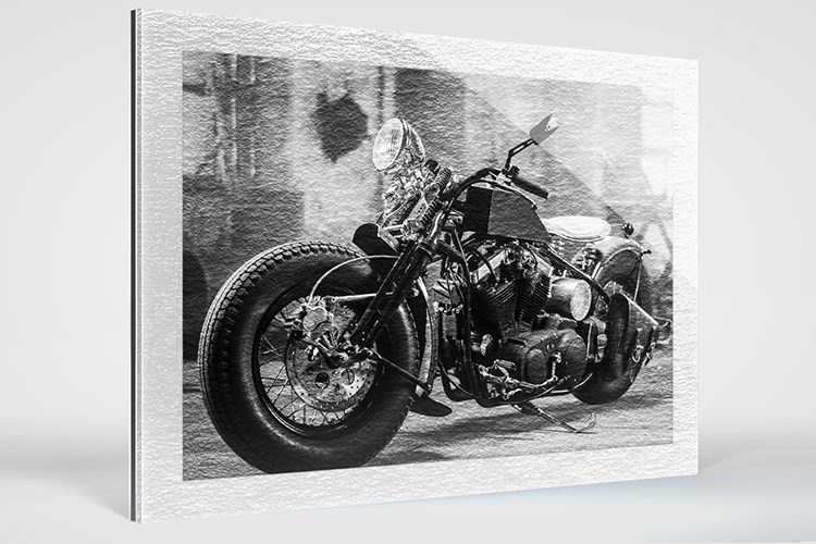 Diasec Metallic Solo Glanzend met een Zwart-Wit afdruk