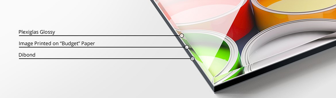 Detailed view of a Diasec ‘Budget’ Glossy Plexi.