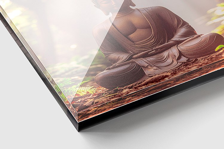 Presentation of a Diasec XXL with Plexiglass Front and Black Plexiglass Back, Allowing for Polished Edges.