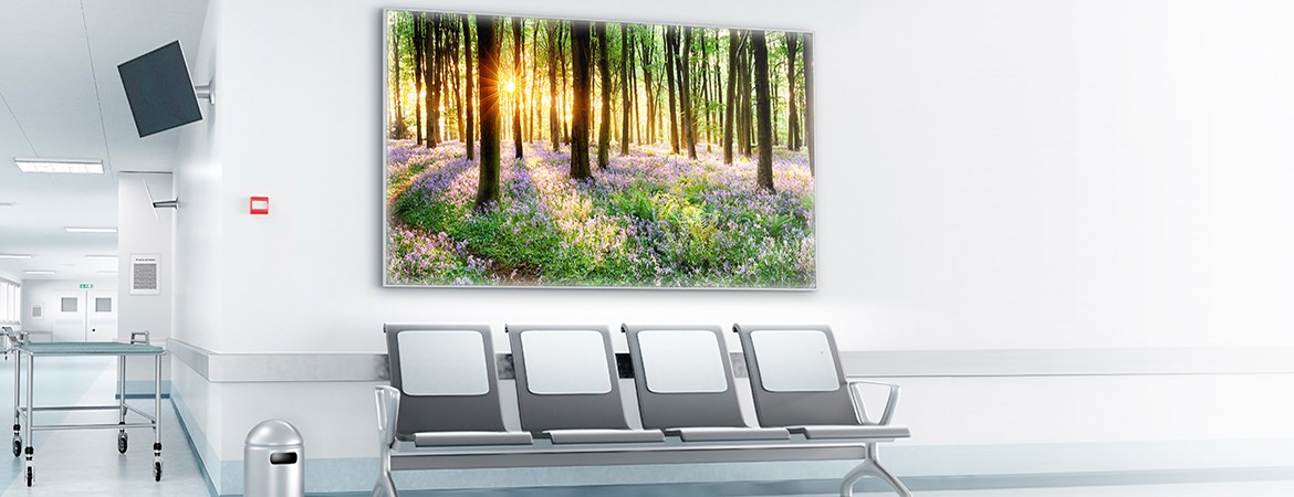 Créez une sensation d’espace et une ambiance lumineuse et raffinée grâce à un caisson lumineux mural.