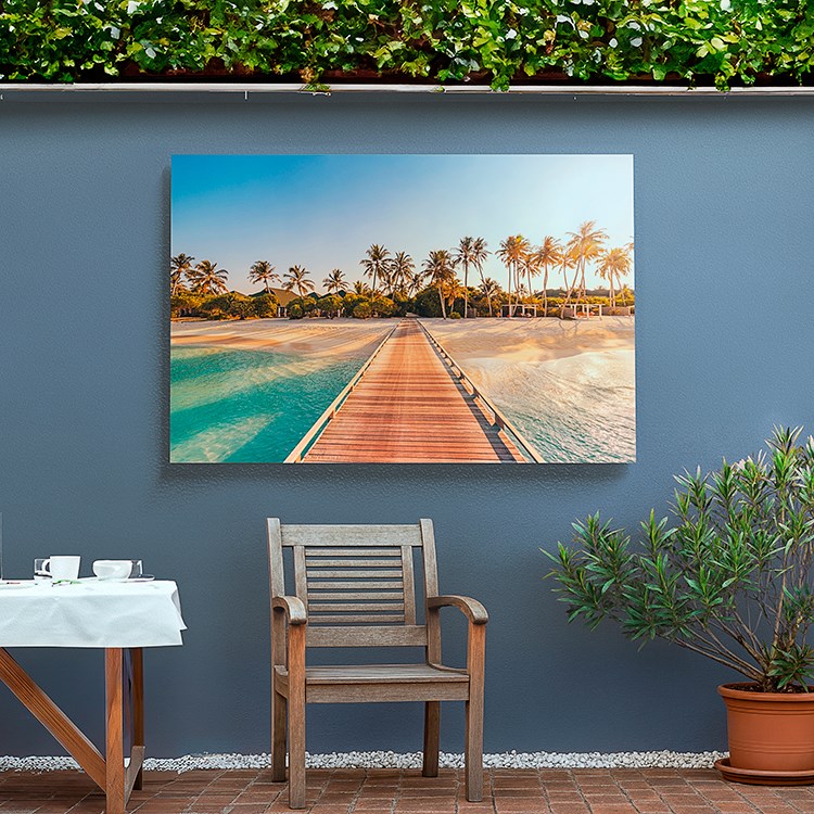 Une impression sur Dibond en extérieur.