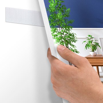 Bedrukte Forex platen van bij AuthenticPhoto.com kunnen met Velcro geplaatst worden