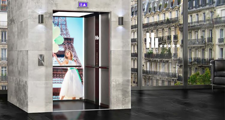 Elevator paneling with printed Plexiglas panels — AuthenticPhoto.com