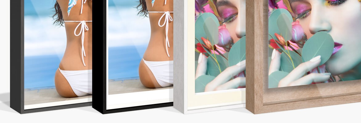 Wooden showcase frame with anti-reflective Artglass — AuthenticPhoto.com