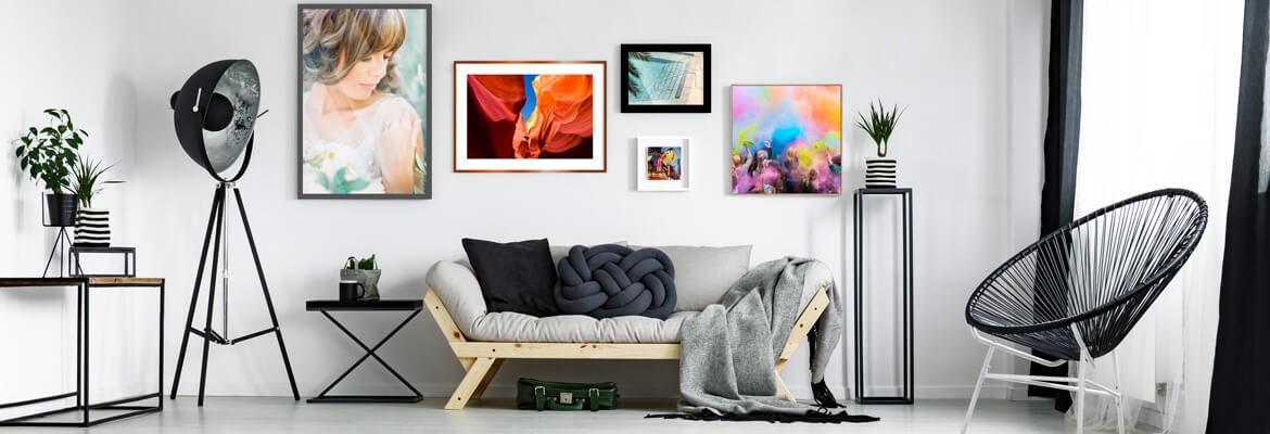 Floater frames and showcase frames with anti-reflective Artglass at Authentic Photo.com
