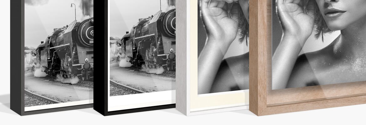 Wooden deep box frames with anti-reflective Artglas for Canson Platine Fibre Rag and Rag Photographique black and white — AuthenticPhoto.com