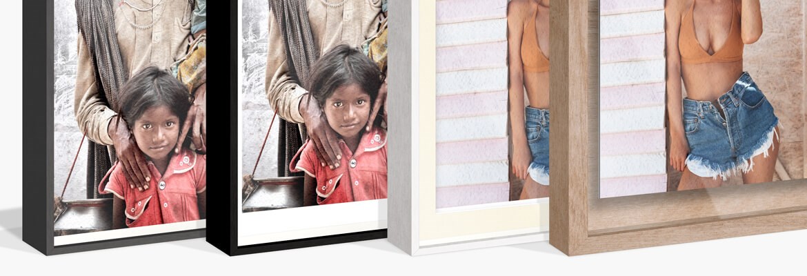 Wooden showcase frames with anti-reflective Artglass for Hahnemühle William Turner — AuthenticPhoto.com