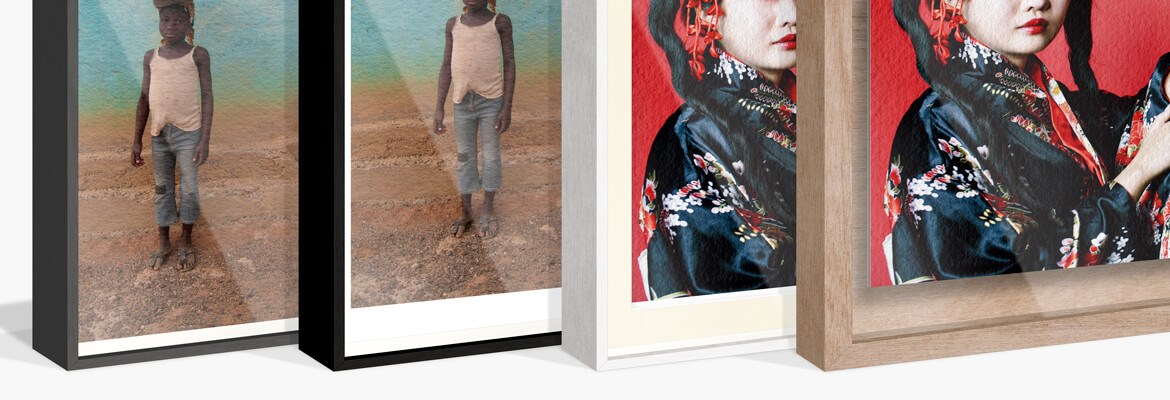 Wooden showcase frames with anti-reflective Artglass for Hahnemühle Bamboo — AuthenticPhoto.com
