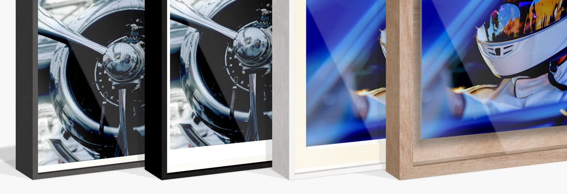 Wooden showcase frame with anti-reflective Artglass — AuthenticPhoto.com