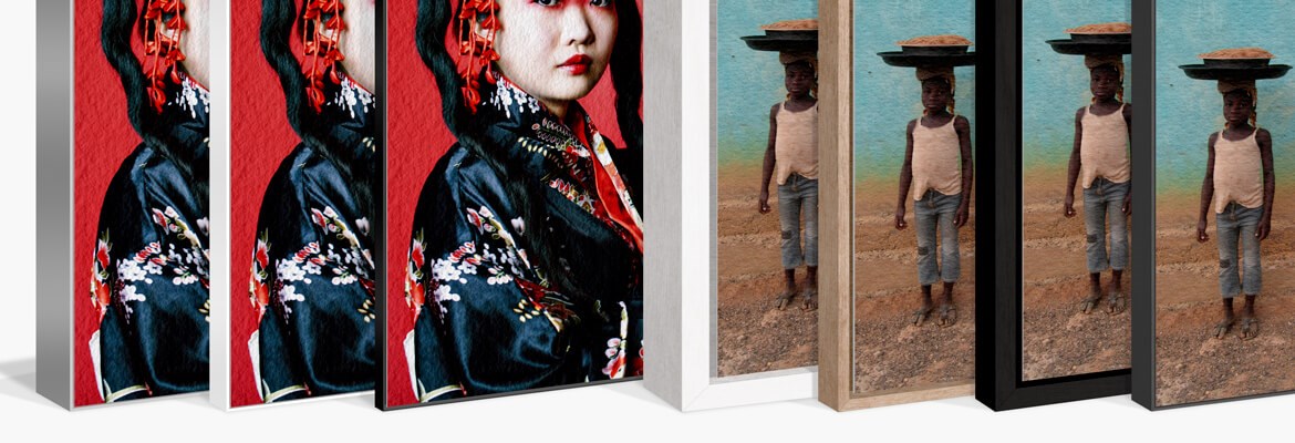 Wooden and aluminum floater frames for Hahnemühle Bamboo — AuthenticPhoto.com