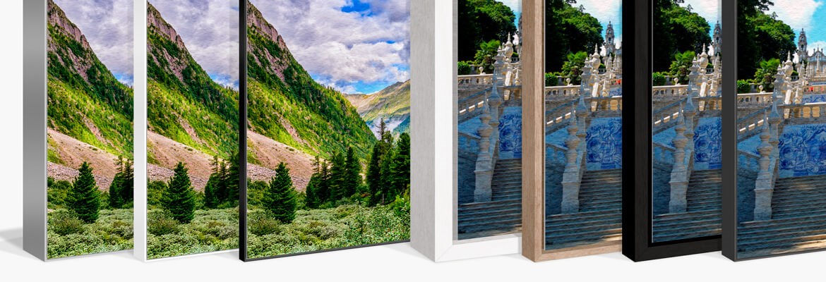 Wooden and aluminum floater frames for Hahnemühle Torchon — AuthenticPhoto.com