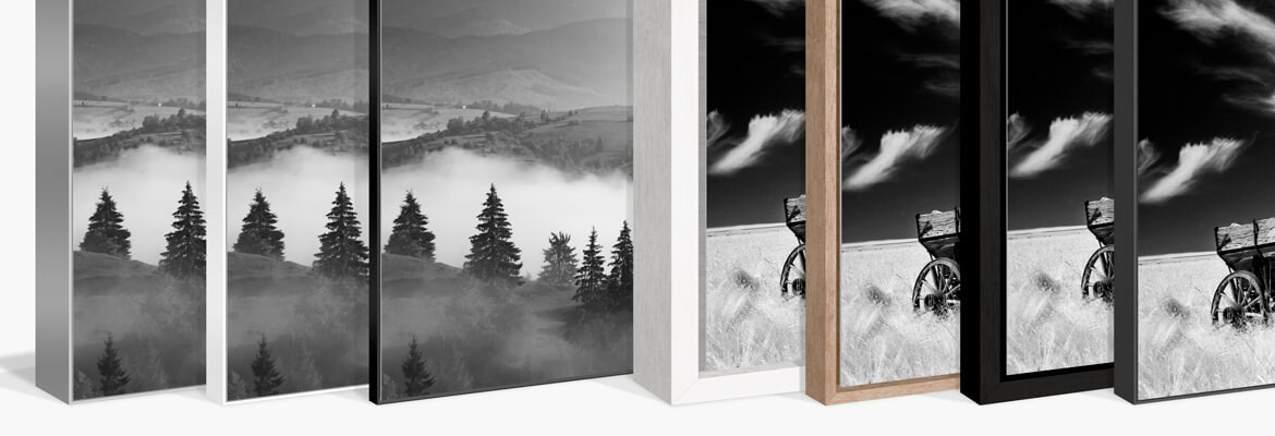Wooden and aluminum floater frames for Hahnemühle Ultrasmooth color — AuthenticPhoto.com