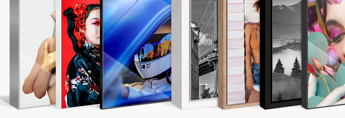 A wide choice of Floater Frames in Aluminum and Wood for your Fine-Art print on Alu-Dibond at AuthenticPhoto.com