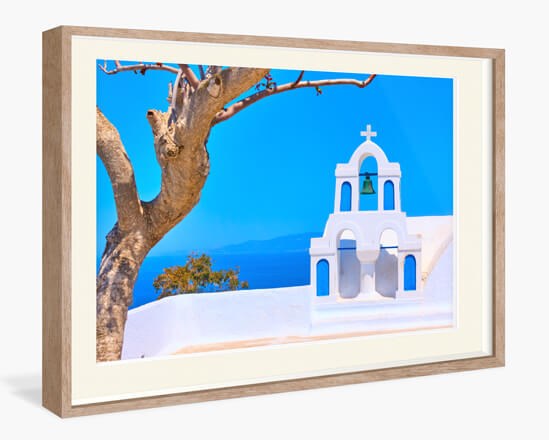 Santorini wooden showcase frame — AuthenticPhoto.com