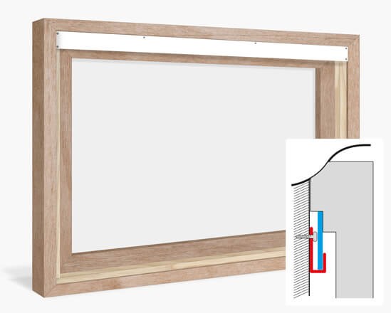 Suspension intégrée au Cadre en bois avec verre Amalfi — AuthenticPhoto.com
