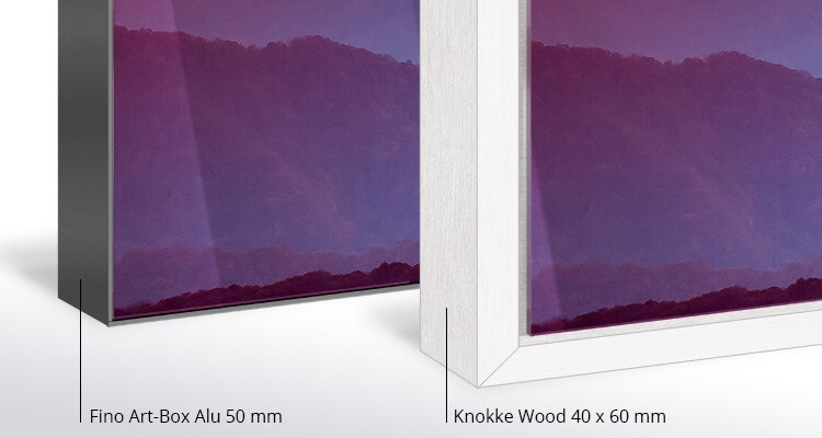 Wooden and aluminum floater frames for Diasec Giant — AuthenticPhoto.com