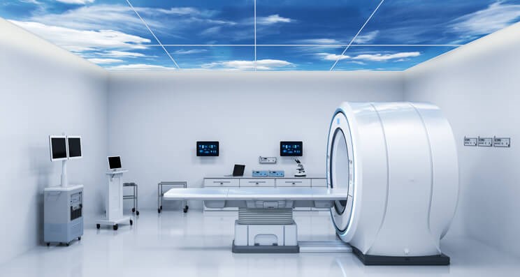 Ceiling decoration in hospitals scanner rooms