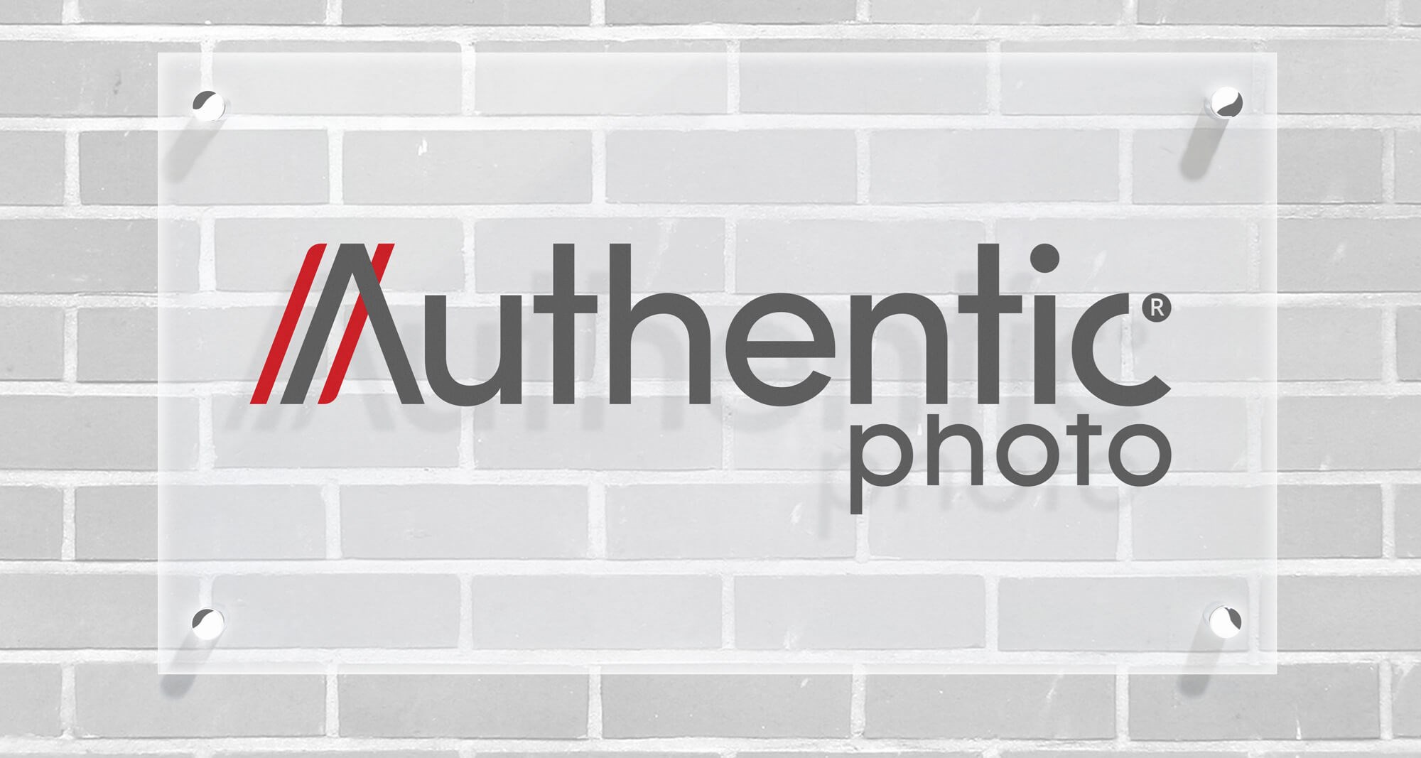 Logo printing with support white, selective white, under Plexiglas — AuthenticPhoto.com