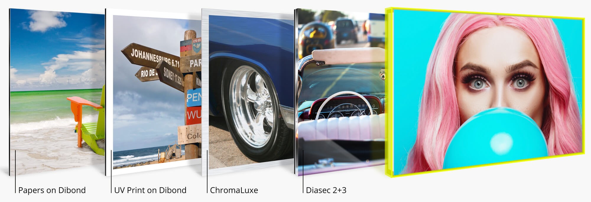 Fluo Art-Box, Floater Frame in polished Fluorescent Acrylic Glass with Diasec, ChromaLuxe, Photo mounted on Dibond or Image printed on Dibond — AuthenticPhoto.com