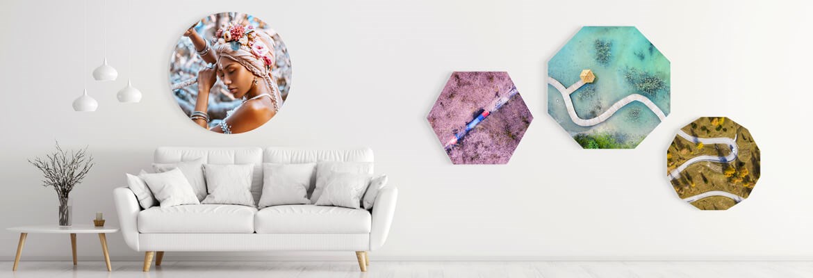 Diasec, Chromaluxe, on Wood and Alu-Dibond printed images milled into special shapes at Authenticphoto.com