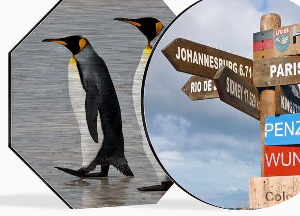 On Alu-Dibond printed images milled into special shapes at Authenticphoto.com