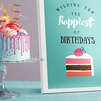 UV Carton Plume Birthday