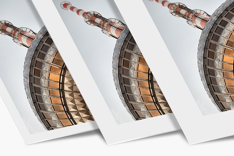 Detailweergave van een Foto Art White Baryta-afdruk met witte randen