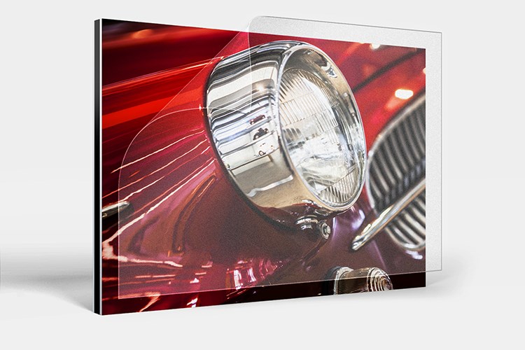 Een fotografische afdruk op Hahnemühle Metallic Rag papier met Beschermfilm.