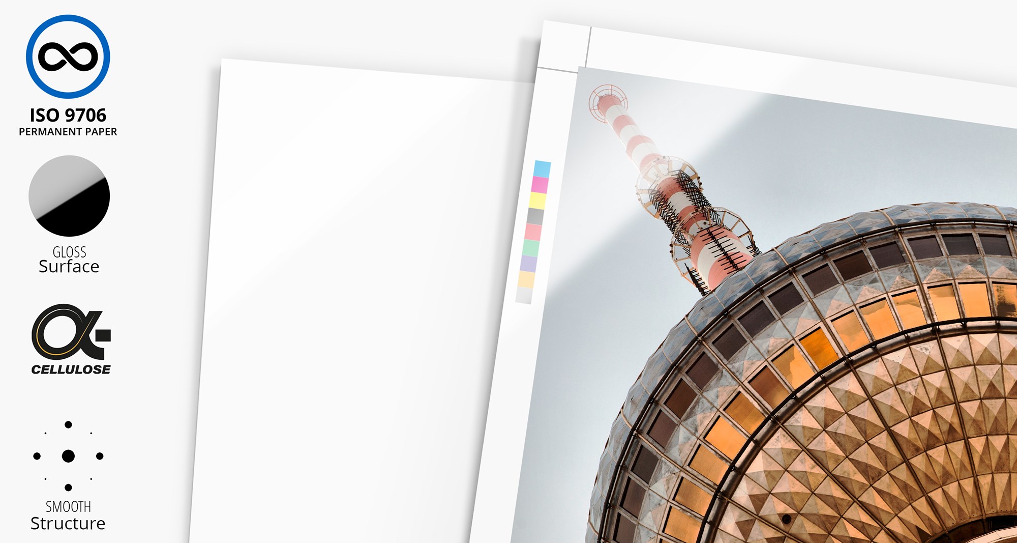 Detail of Fine Art PhotoArt White Baryta paper.