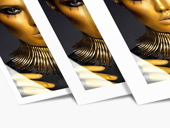 Details van Foto Papier Glanzend met witte boorden.