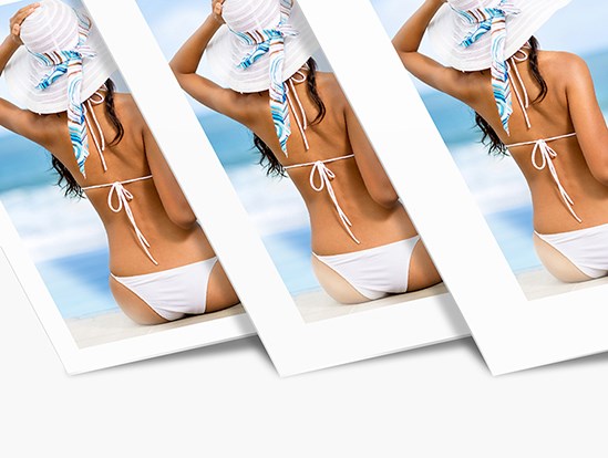 Details van Foto Papier Satijn met witte boorden.